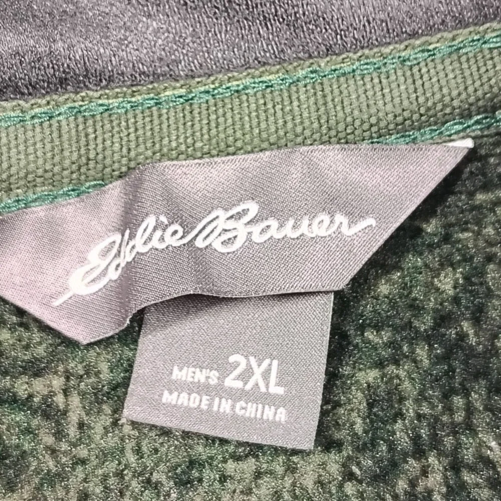 Eddie Bauer Mens Radiator Sweater Fleece Large 1/4‎ Zip Pullover Heather Gray 2X